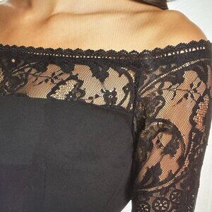 BB Dakota Long Sleeve Off the Shoulder Lace Dress